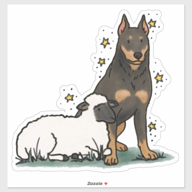 Beauceron - Arbeits-Autodekal Aufkleber (Blatt)