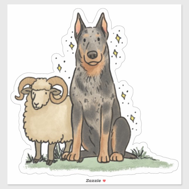 Beauceron - Arbeitsplatz Auto Aufkleber (Blatt)