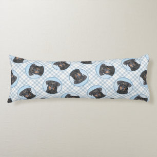 Beauceron Black and Tan Painting Sheepdog Hund Kun Seitenschläferkissen