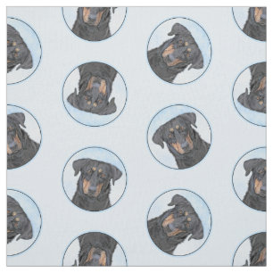 Beauceron Black and Tan Painting Sheepdog Hund Kun Stoff