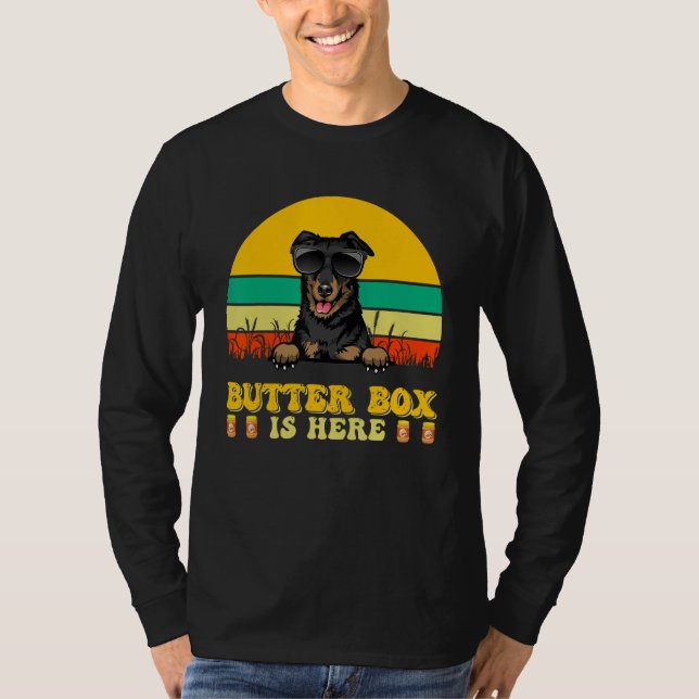 Beauceron Dog Butter Box Is Here Father s Day T-Shirt (Vorderseite)