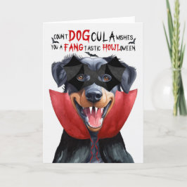 Beauceron Dog Funny Count DOGcula Halloween Feiertagskarte
