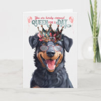 Beauceron Dog Queen for Day Funny Birthday