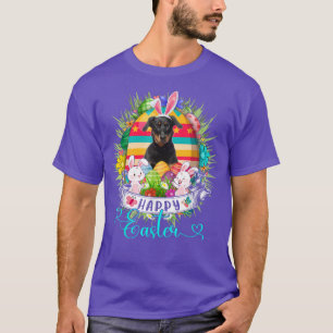 Beauceron Hund in Ostereier Korb Häschen Glücklich T-Shirt