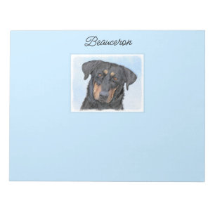 Beauceron Malerei - Niedliche Original Hunde Kunst Notizblock