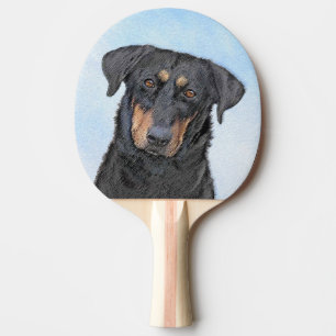 Beauceron Malerei - Niedliche Original Hunde Kunst Tischtennis Schläger