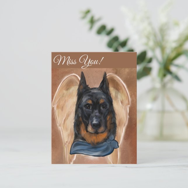 Beauceron Postkarte (Stehend Vorderseite)