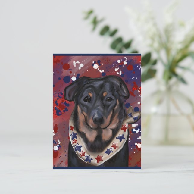 Beauceron Postkarte (Stehend Vorderseite)