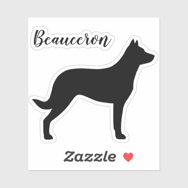 Beauceron Silhouette Sticker (Blatt)