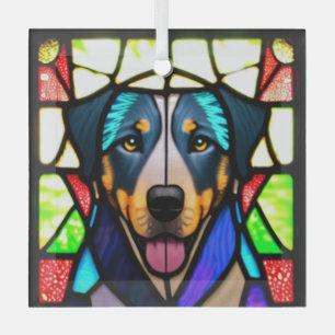 Beauceron "Stains Glass" Ornament Aus Glas
