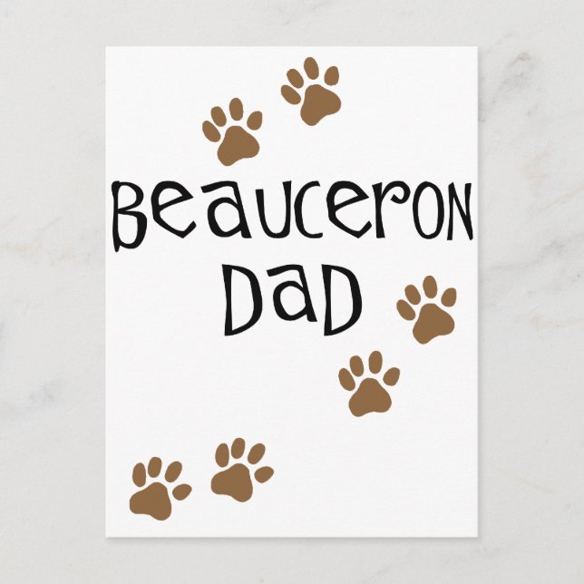 Beauceron Vater Postkarte (Vorderseite)