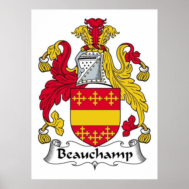 Beauchamp-Familienwappen Poster (Vorne)