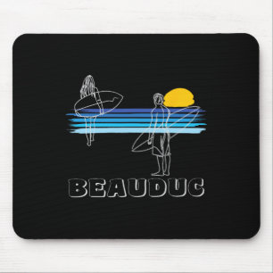 Beauduc Surfstrand Surfer Junge Mädchen Mousepad