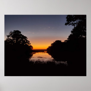 Beaufort Hilton Head South Carolina Marsh Sunset Poster