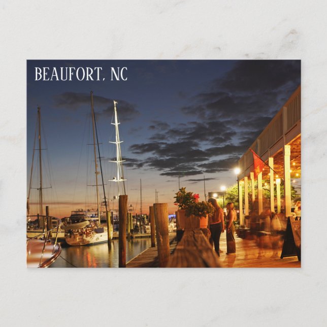 Beaufort North Carolina Seepromenade Postkarte (Vorderseite)