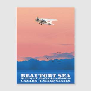 Beaufort Sea Canada USA Reiseplakat Magnetkarte