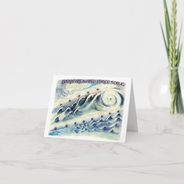 Beaufort Wind Force Scale Karte (Vorderseite)