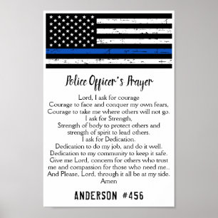 Beauftragter für die Flaggenpolizei Thin Blue Line Poster