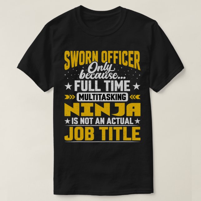 Beauftragter Job Titel Funny Stellvertreter Sherif T-Shirt (Design vorne)