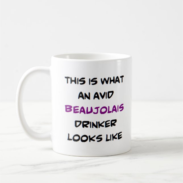 beaujolais drinker, begeistert kaffeetasse (Links)