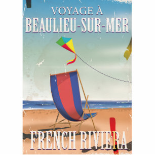 Beaulieu-sur-Mer French Vintage Travel Poster Fotoskulptur Magnet