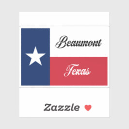 Beaumont Texas Flag Aufkleber