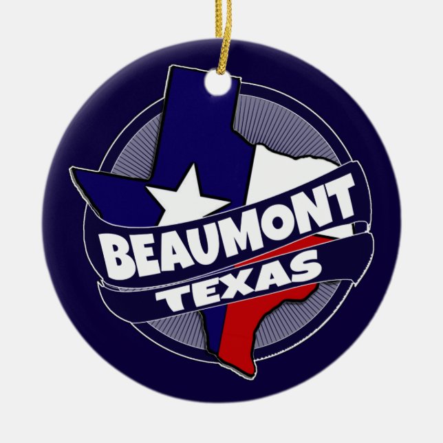 Beaumont Texas Keramik Ornament (Vorne)