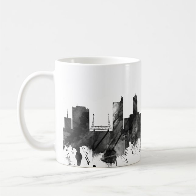 Beaumont Texas Skyline BW Kaffeetasse (Links)