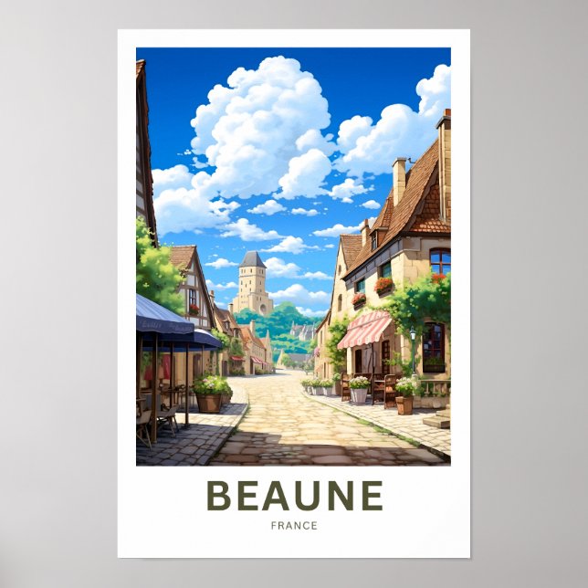 Beaune France Travel Print Poster (Vorne)