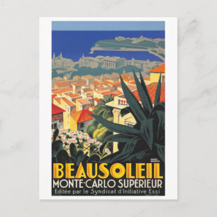 Beausoleil, Frankreich, Côte d'Azur, Vintage Postkarte