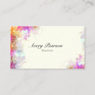 Beauticia Delicate Floral Business Card Visitenkarte