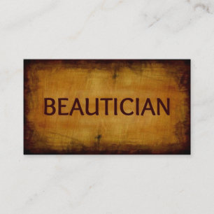 Beautician Antique Brushed Business Card Visitenkarte