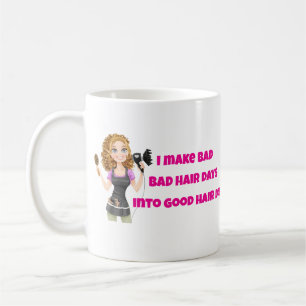 Beautician Bad Hair treibt in gute Tasse