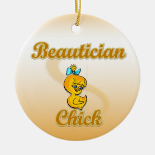 Beautician Chick Keramik Ornament