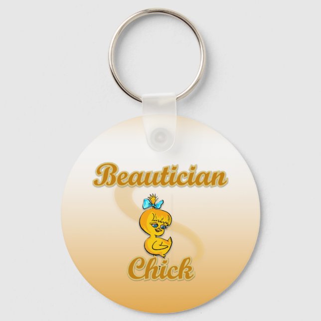 Beautician Chick Schlüsselanhänger (Vorderseite)
