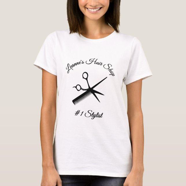 Beautician Design 2 Zeilen Text T-Shirt (Vorderseite)