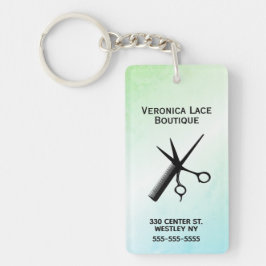 Beautician Design Blue Green Schlüsselanhänger