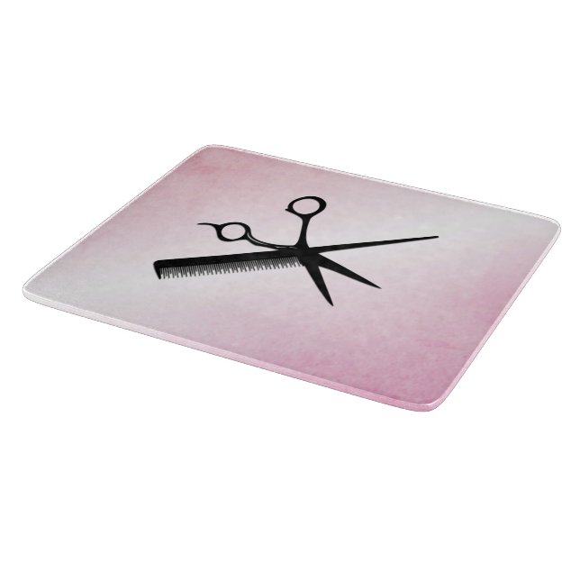Beautician Design Pink Glass Schneidebrett (Ecke)