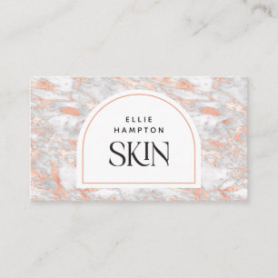 Beautician Rose Gold Marble Arch Visitenkarte