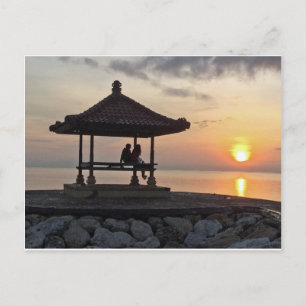 Beautidul Sonnenaufgang in Bali Postkarte