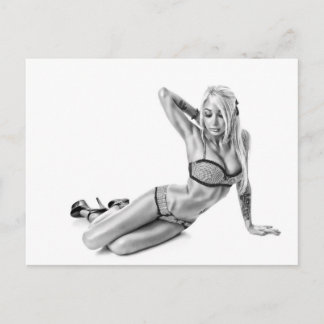 Beautiflul tätooid Suicidegirl Postkarte