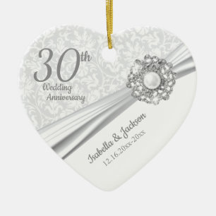 Beautiful 30. Pearl Jewel Jubiläum Keramikornament