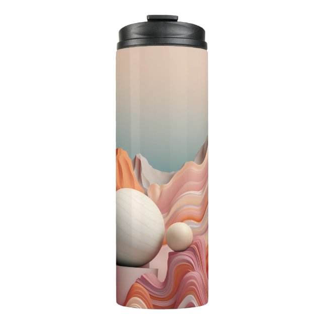 Beautiful 3D Abstrakt Boho Thermosbecher (Vorderseite)