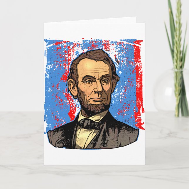 Beautiful Abraham Lincoln Portrait Karte (Vorderseite)