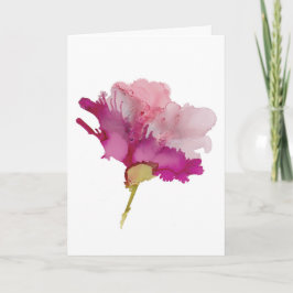 Beautiful Abstract Pink Floral Greeting Card Karte