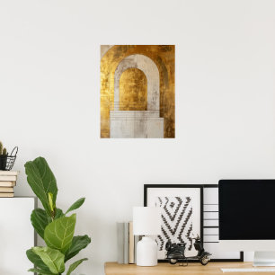 Beautiful Abstrakt Art Imitate Goldener geometrisc Poster