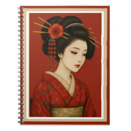 Beautiful Adorned Japanese Geisha Girl Notebook Notizblock
