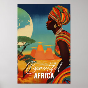 Beautiful Africa Famous Travel Place Vintag Poster