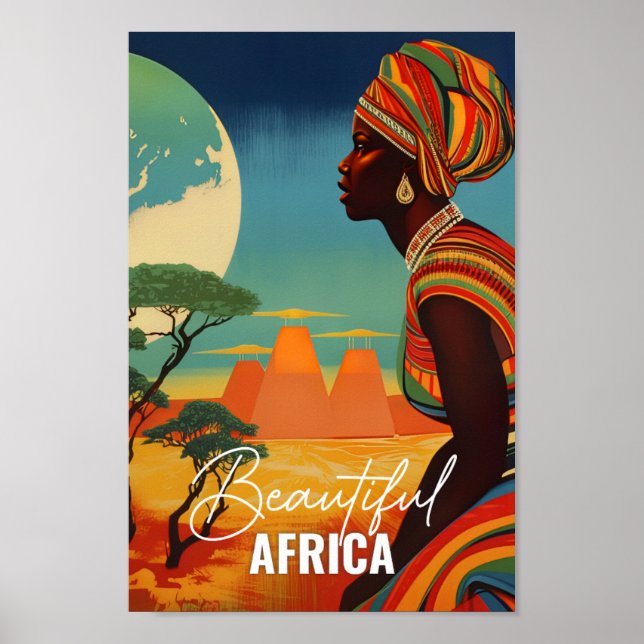 Beautiful Africa Famous Travel Place Vintag Poster (Vorne)