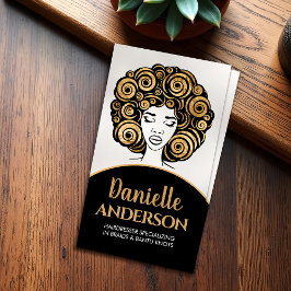 Beautiful African American Woman Silhouette Visitenkarte